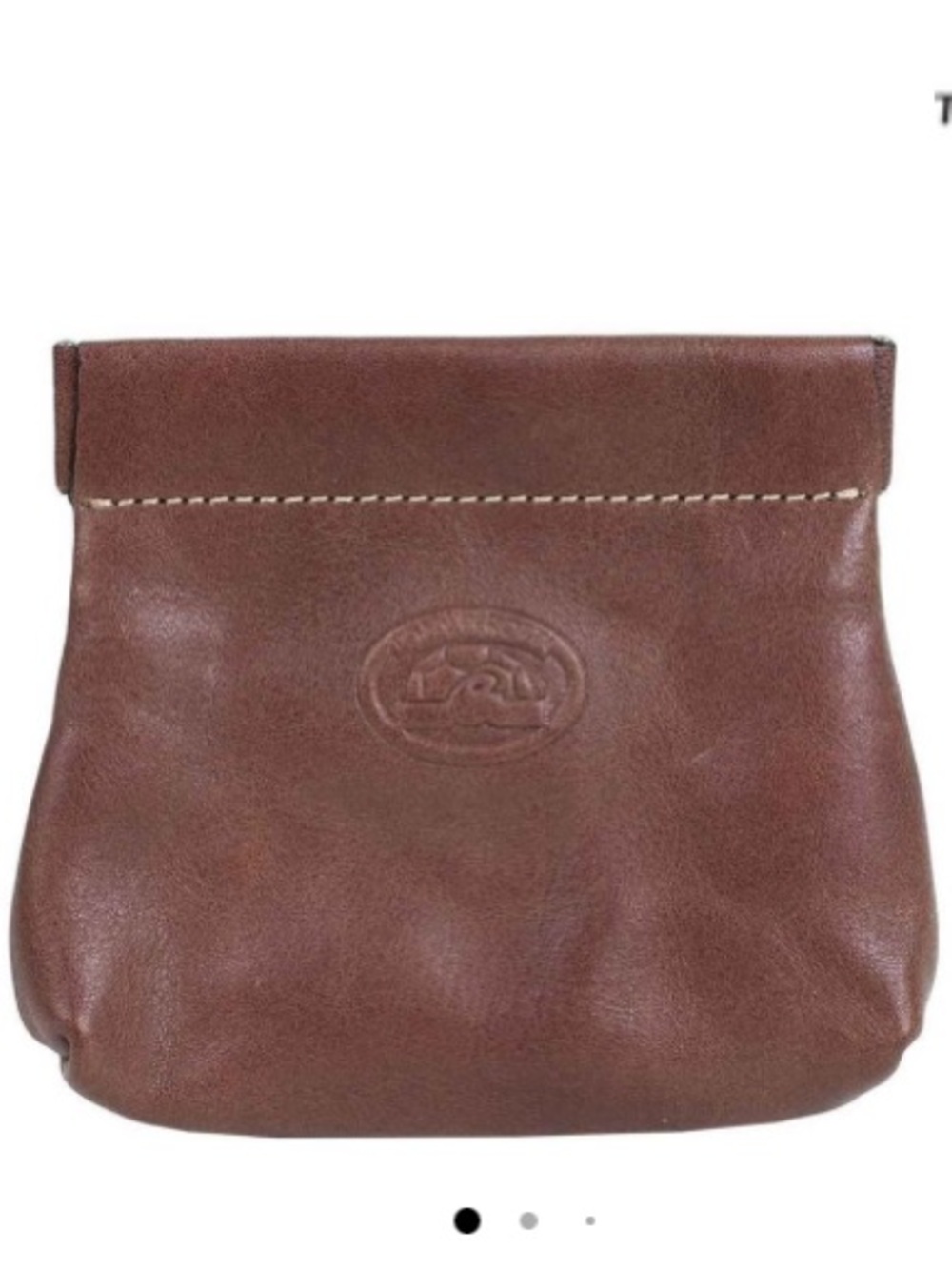 Genuine leather Tony Perotti Italico 1615 cognac coin purse vintage organizer